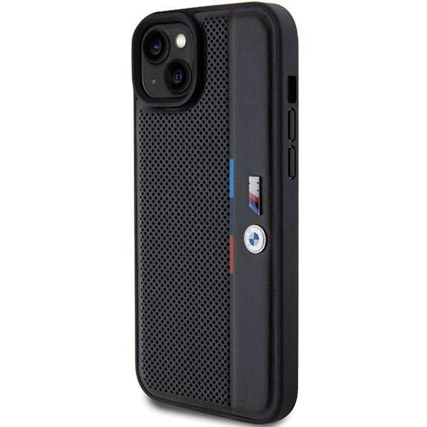 Etui Bmw Bmhcp15m23pupvk Iphone 15 Plus / 14 Plus 6.7" Czarny/black Hardcase Perforated Tricolor Line Case