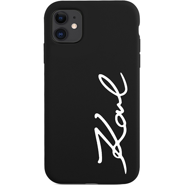Etui Karl Lagerfeld KLHCN61SKSVGK iPhone 11  6.1" czarny/black hardcase Silicone Signature Case