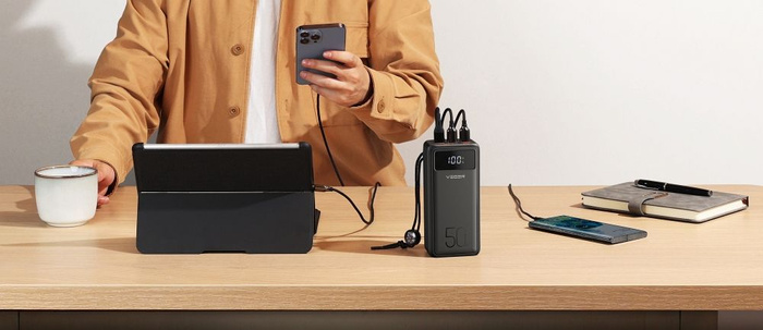VEGER powerbank 50000 mAh PD QC3.0 5A 22,5W Tank Lite (W5001) czarny