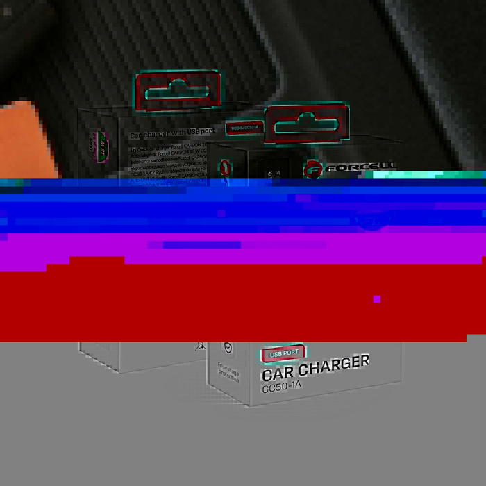 Ładowarka samochodowa Forcell F-Energy Carbon USB A QC3.0 3A 18W CC50-1A czarna