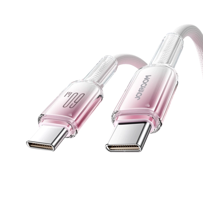 Kabel Joyroom S-A42 Crystal-Clear Series 60W USB-C - USB-C 1,2m - biały
