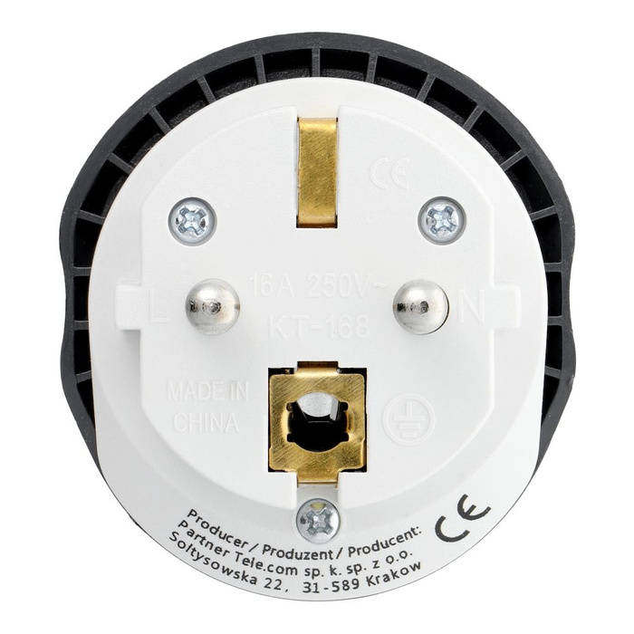 Adapter podróżny Blue Star GO TO Europe (Type E) 16A biały