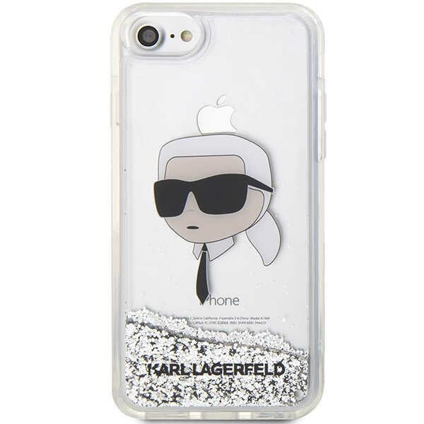 Etui Karl Lagerfeld KLHCI8LNKHCH iPhone 7/8/ SE 2020/2022 srebrny/silver hardcase Glitter Karl Head Case