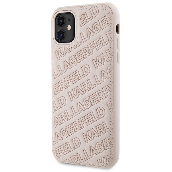 Etui Karl Lagerfeld KLHCN61PQKPMP iPhone 11 / Xr 6.1" różowy/pink hardcase Quilted K Pattern Case