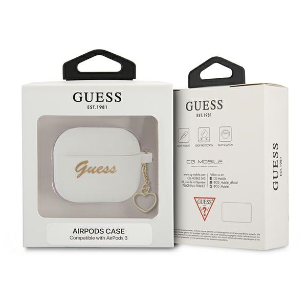 Etui GUESS Apple AirPods 3 Cover Silicone Charm Collection Biały Case
