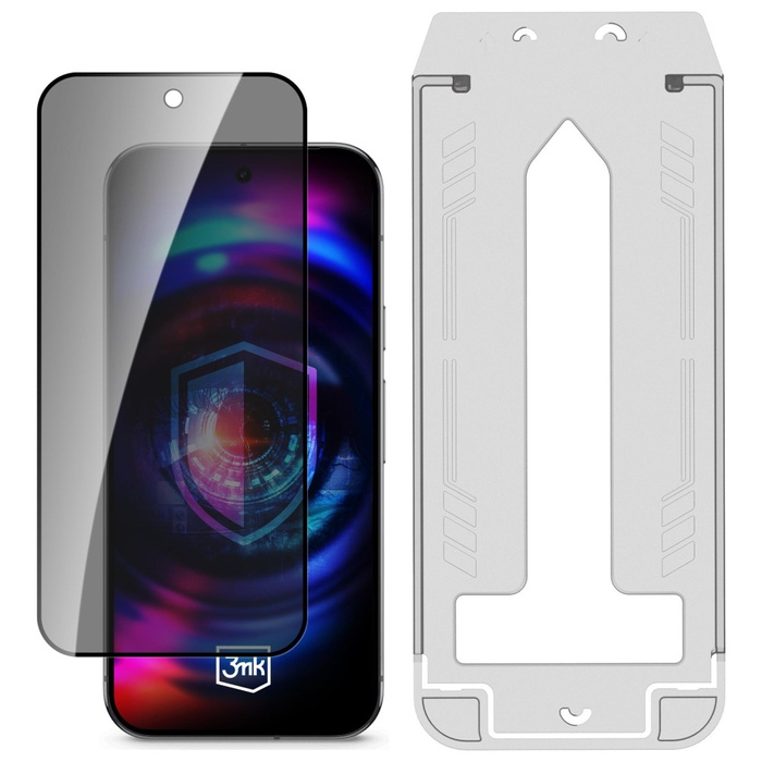 Szkło hartowane 3MK HardGlass Max        Privacy z aplikatorem do Google Pixel 10/ 10 Pro