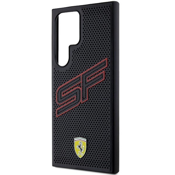 Etui Ferrari FEHCS24LPINK Samsung Galaxy S24 Ultra S928 czarny/black hardcase Big SF Perforated Case