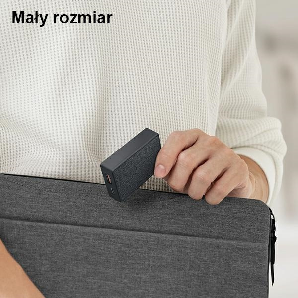 UNIQ Ład. siec. Votre Slim Duo 20W USB-C + USB-A czarny/charcoal black