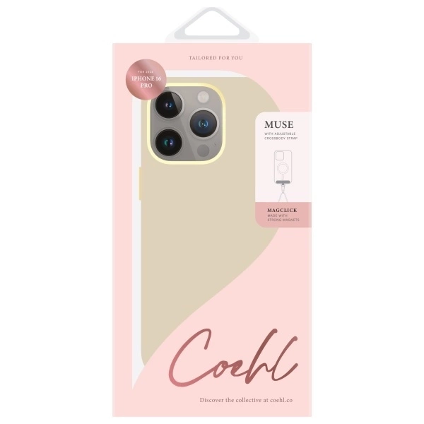 Etui UNIQ Coehl Muse iPhone 16 Pro 6.3"   Magnetic Charging kremowy/cream