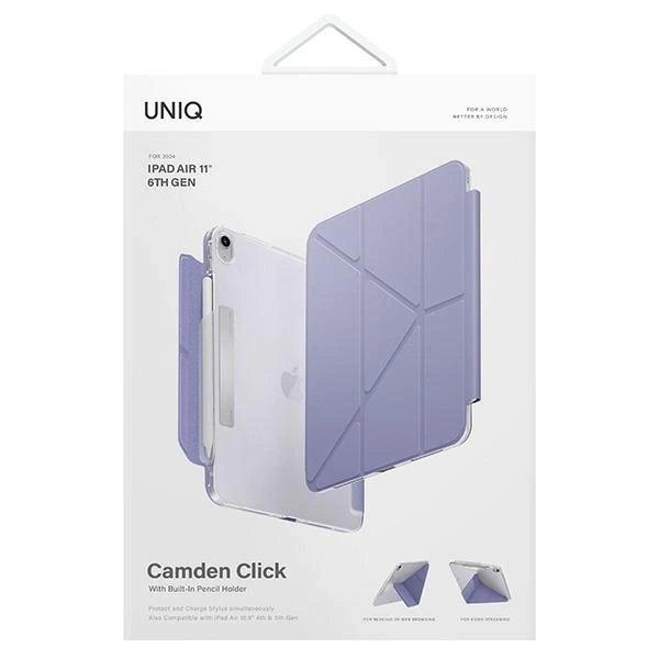UNIQ etui Camden Click iPad Air 11" (2024) fioletowy/light violet