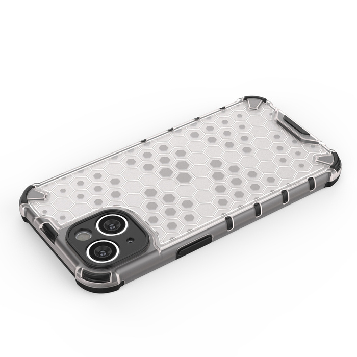 Etui Honeycomb Etui iPhone 14 Pancerny Hybrydowy Pokrowiec Przezroczyste Case