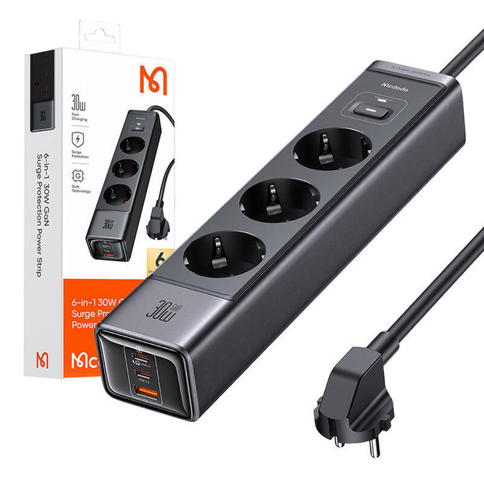 Listwa zasilająca GaN 6w1 Mcdodo CH-0620, 30W