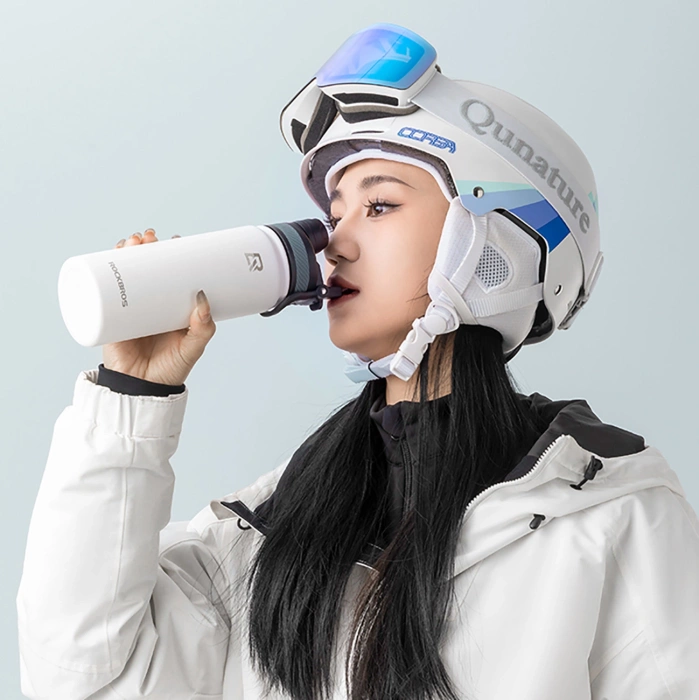 Bidon termiczny Rockbros 35210029005 rowerowy na napoje 550 ml - biały