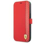 Etui FERRARI Apple iPhone 13 Mini Book On Track Carbon Stripe Czerwony Case