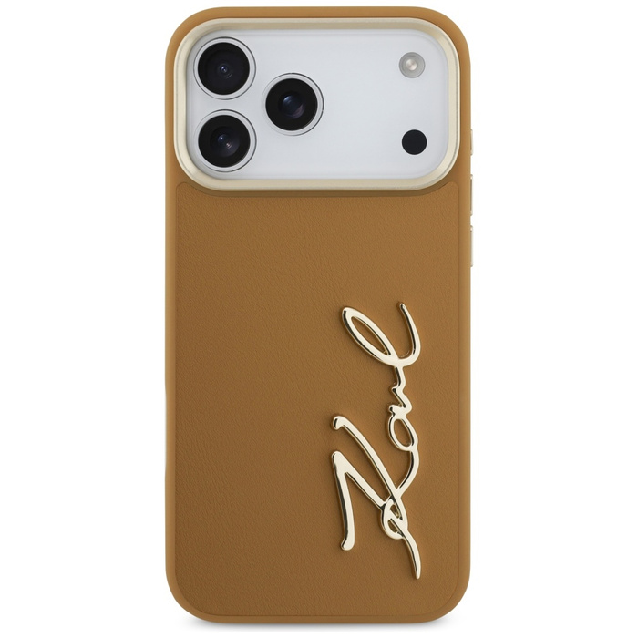 Etui Karl Lagerfeld Karl Script Logo do  iPhone 17 Pro Max brązowy