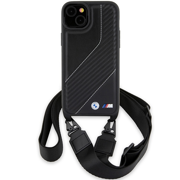 Etui Bmw Bmhcp15s23pscck Iphone 15 / 14 / 13 Czarny/black Hardcase M Edition Carbon Stripe & Strap Case