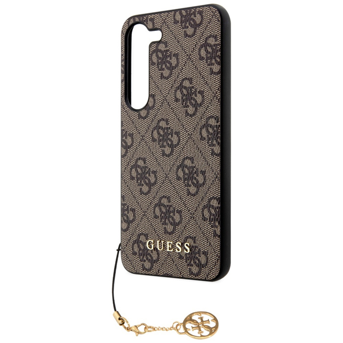 Etui Guess GUHCS23SGF4GBR S23 S911 brązowy/brown hardcase 4G Charms Collection Case