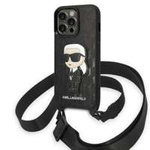 Etui Karl Lagerfeld iPhone 14 Pro 6,1" czarny/black hardcase Monogram Ikonik Patch
