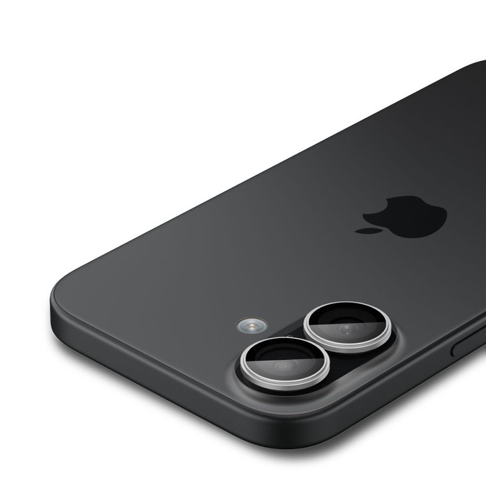 OSŁONA APARATU SPIGEN IPHONE 16 / 16 PLUS / 17 OPTIK PRO GLAS.TR ”EZ FIT” CAMERA PROTECTOR 2-PACK SILVER