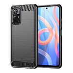 Carbon Case elastyczne etui pokrowiec Xiaomi Redmi Note 11T 5G / Redmi Note 11S 5G / Poco M4 Pro 5G czarny