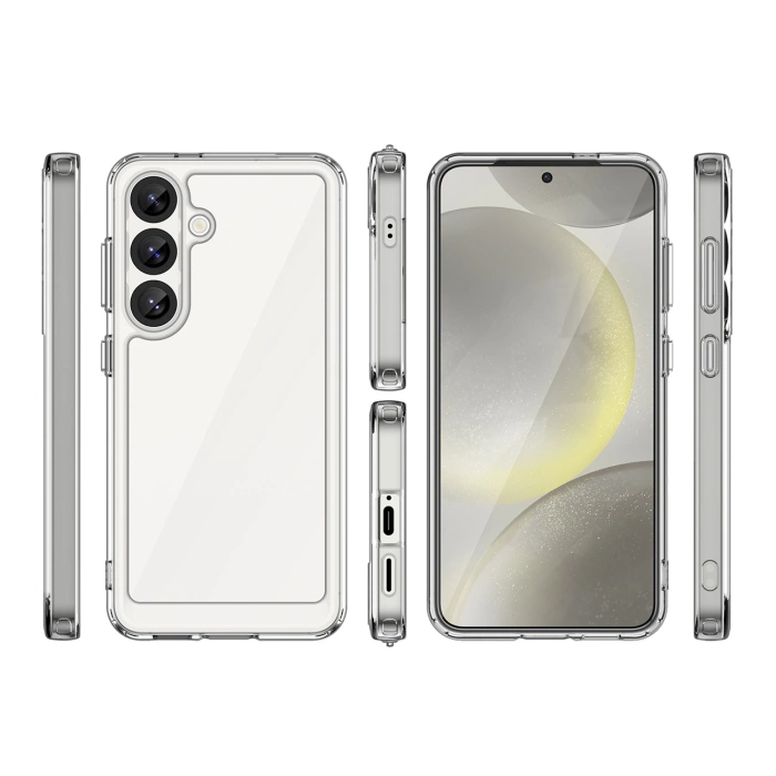 Etui Outer Space Case z żelową ramką na Samsung Galaxy M06 5G - przezroczyste