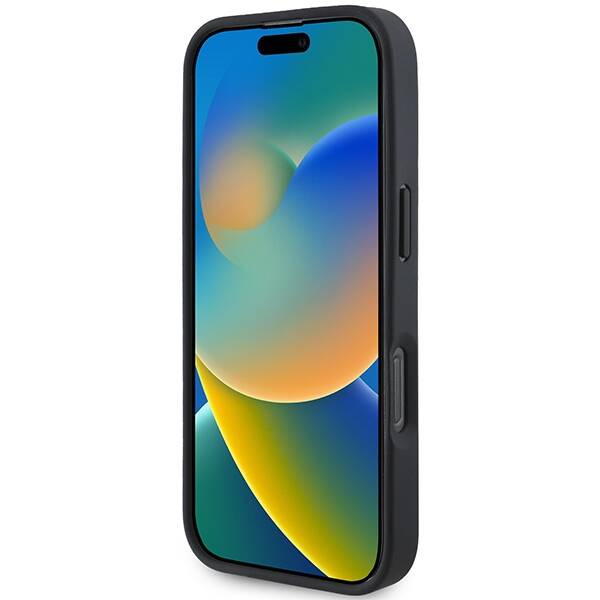 Etui BMW iPhone 16 Pro 6.3" czarny/black hardcase Leather Hot Stamp