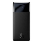 Baseus Bipow powerbank z szybkim ładowaniem 10000mAh 20W czarny (Overseas Edition) + kabel USB-A - Micro USB 0.25m czarny (PPBD050301)