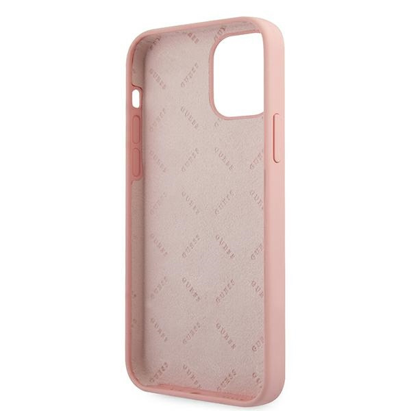 Etui GUESS Apple iPhone 12 Pro Max Silicone Vintage Różowy Zielony Hardcase