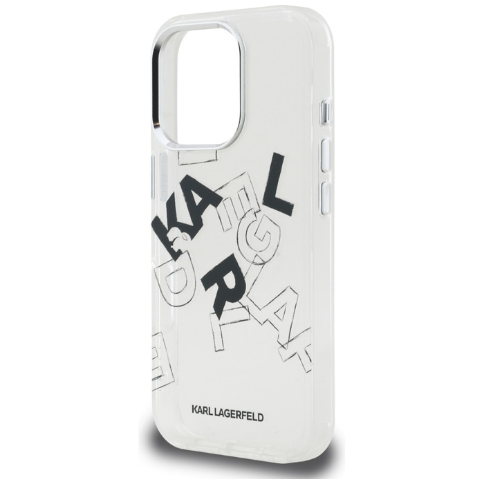 Etui Karl Lagerfeld IML Sketched Graphic do iPhone 16 Pro przezroczysty