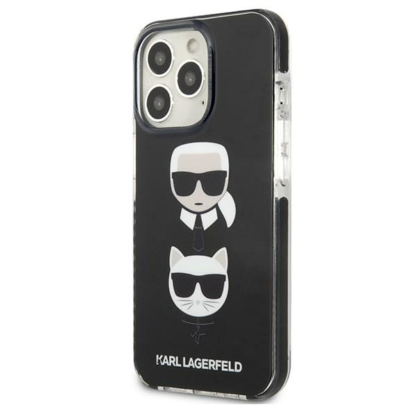 Etui KARL LAGERFELD Apple iPhone 13 Pro Karl&Choupette Head Czarny Hardcase