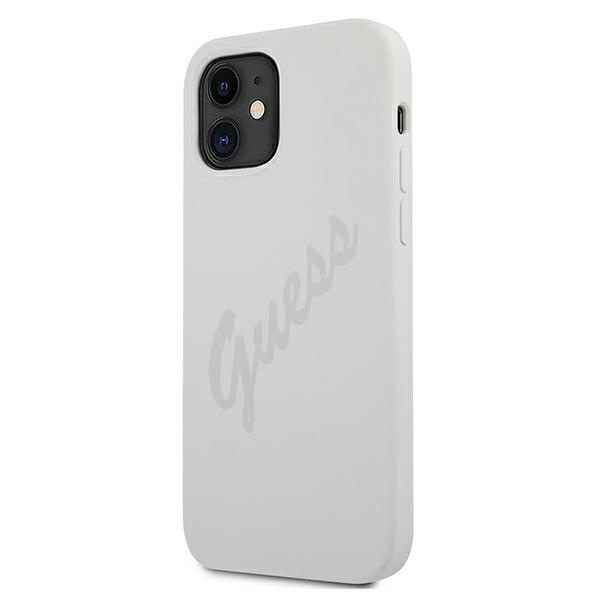 Etui GUESS Apple iPhone 12 Mini Script Vintage Kremowy Hardcase