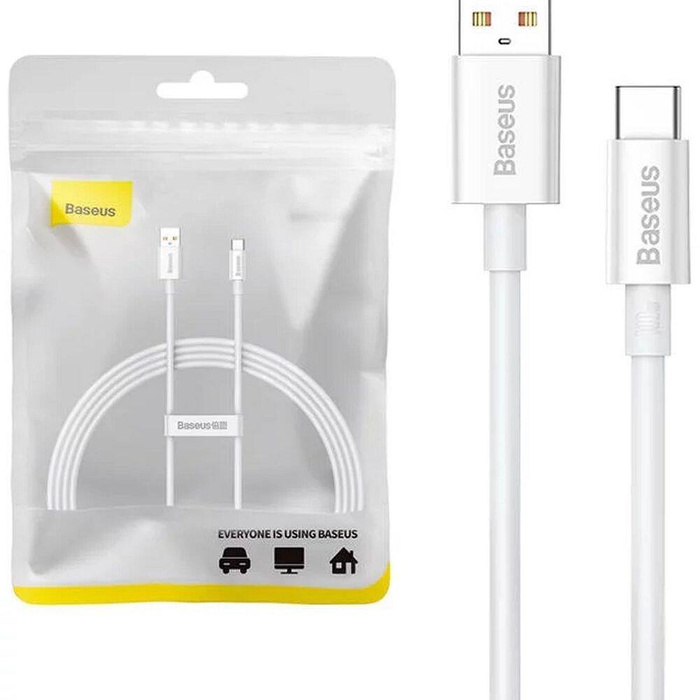 BASEUS kabel USB A do USB-C Length 100W 1,5m biały P10320102214-02