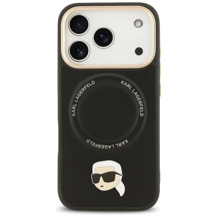 Etui Karl Lagerfeld Big Strap Karl Metal Logo MagSafe do iPhone 17 Pro Max czarny