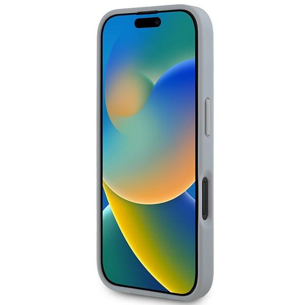 Etui BMW iPhone 16 6.1" szary/grey hardcase M Carbon Tricolor Line MagSafe