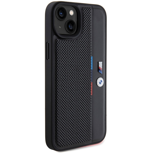 Etui Bmw Bmhcp15s23pupvk Iphone 15 / 14 / 13 6.1" Czarny/black Hardcase Perforated Tricolor Line Case