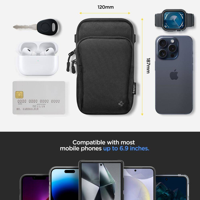 ETUI SPIGEN KD400 UNIVERSAL CROSS BAG KLASDEN BLACK