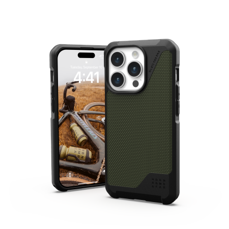 Etui UAG Metropolis LT Magsafe - obudowa ochronna do iPhone 15 Pro kompatybilna z MagSafe (kevlar olive) Case