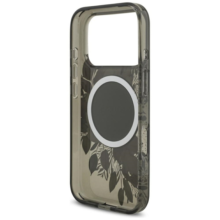 Etui Guess IML Flowers Pearl Strap       MagSafe do iPhone 17 Pro czarny