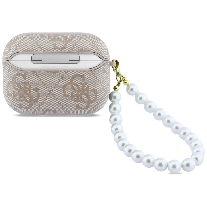 Etui Guess 4G Pearl Strap do AirPods Pro 3 różowy