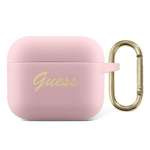 Etui GUESS Apple AirPods Pro Silicone Vintage Script Różowy Case