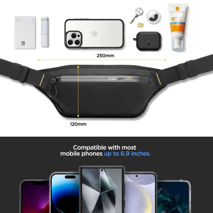 ETUI SPIGEN KD411 WAISTBAG KLASDEN BLACK