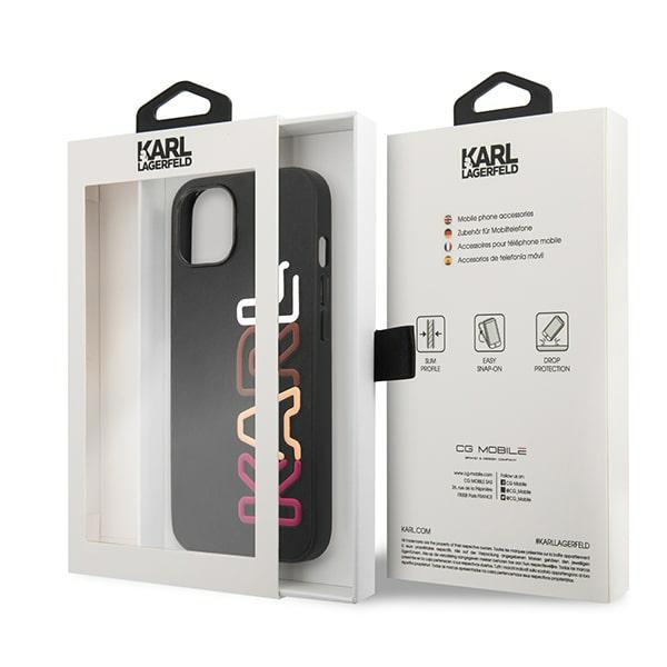 Etui KARL LAGERFELD Apple iPhone 13 Multipink Brand Czarny Hardcase