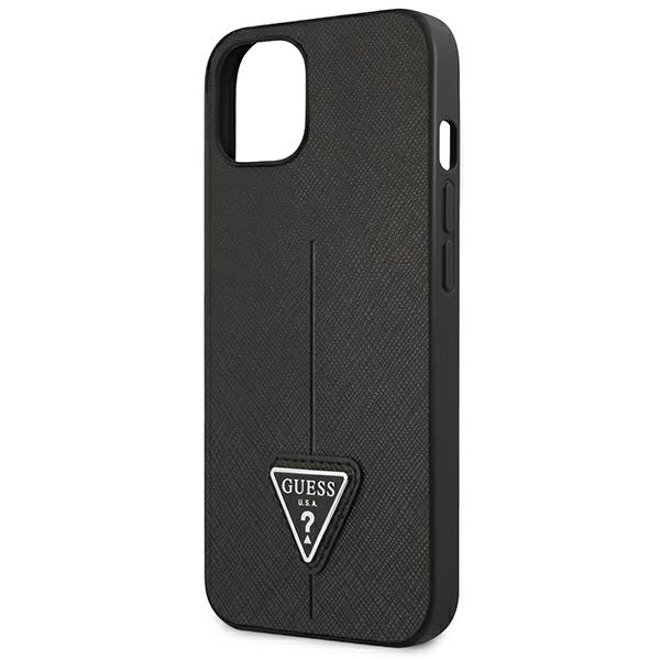 Etui GUESS Apple iPhone 14 Plus Saffiano Triangle Logo Czarny Hardcase