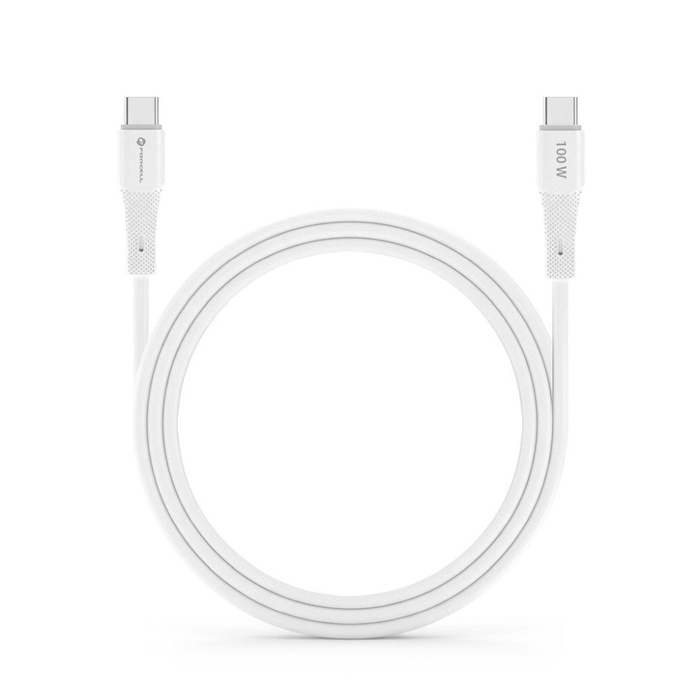 Kabel USB C do USB C Forcell F-Energy QC4.0 PD 5A 100W Silicone 1 m C347 biały