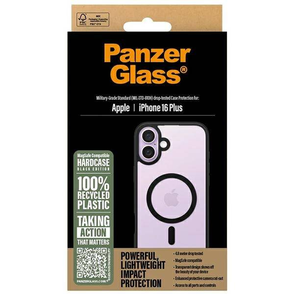 Etui PanzerGlass HardCase iPhone 16 Plus 6.7" czarny/black MagSafe 1303
