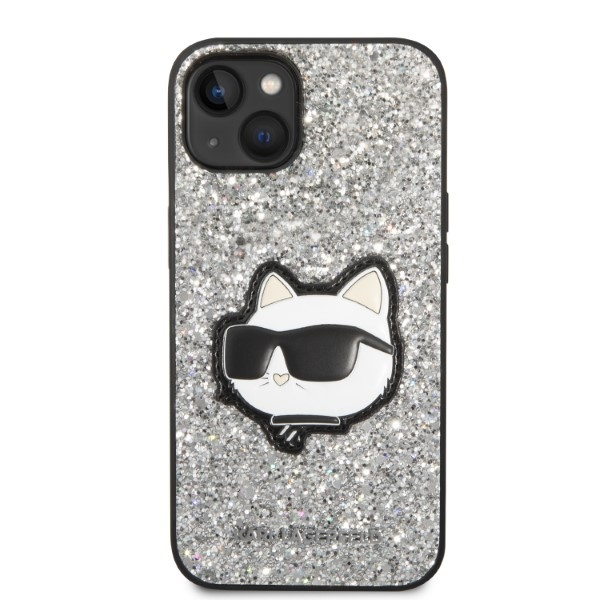Etui Karl Lagerfeld Klhcp14sg2cps Iphone 14 6,1" Srebrny/silver Hardcase Glitter Choupette Patch Case