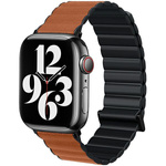Beline pasek Apple Watch Magnetic Pro42/44/45/49mm czarno/brązowy black/brown box
