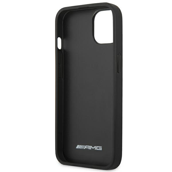 Etui AMG iPhone 14 6,1" czarny/black hardcase Leather Hot Stamped