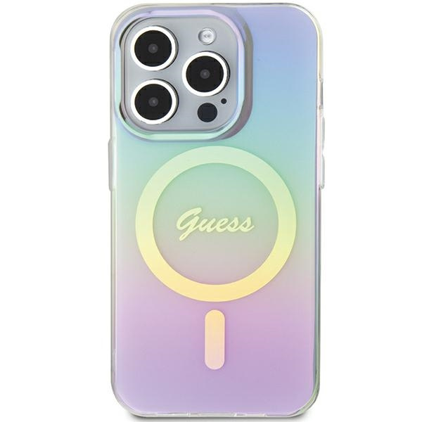 Etui Guess GUHMP15LHITSU iPhone 15 Pro 6.1" fioletowy/purple hardcase IML Iridescent MagSafe Case
