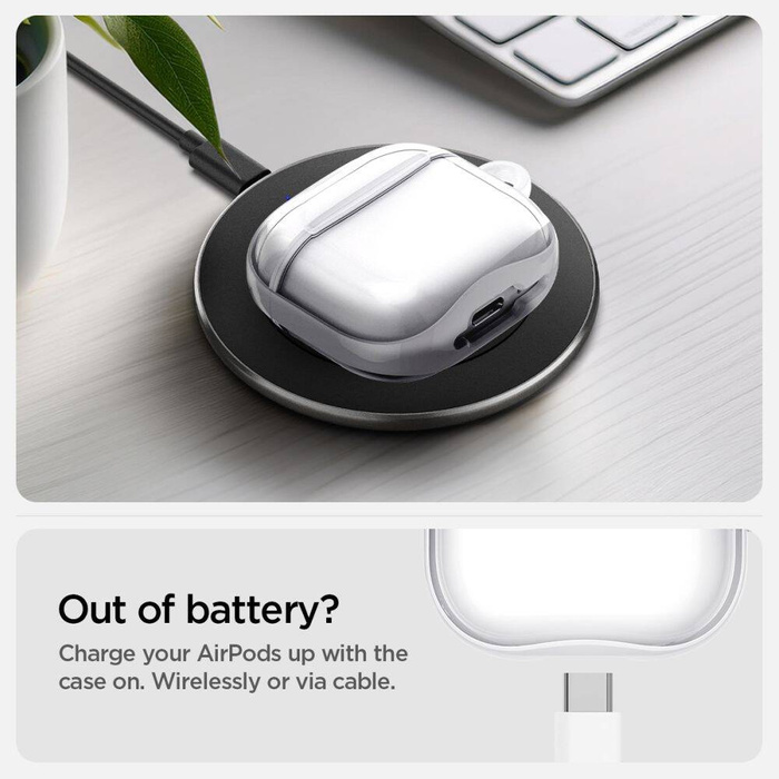 ETUI SPIGEN ULTRA HYBRID APPLE AIRPODS 4 JET WHITE